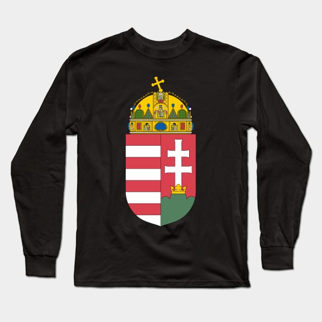 Coat of arms of Hungary Long Sleeve T-Shirt by Wickedcartoons